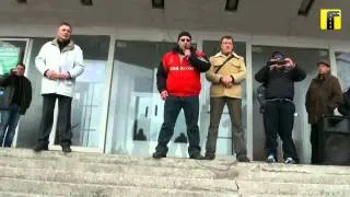 Торезец Олег Чабан на митинге ДНР 1 марта 2014