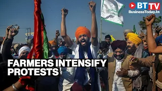 Farmers intensify protests, threaten to block railway tracks