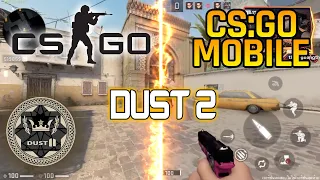 MAPA DUST 2 CS:GO MOBILE E PC || CLIP COMPARATIVO