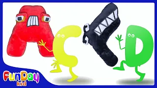 Alphabet Lore Vs Cartoon Alphabet | Learn Letters with Alphabet Lore and Cartoon ABC | @FunDayKid ​