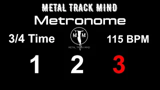 Metronome 3/4 Time 115 BPM visual numbers