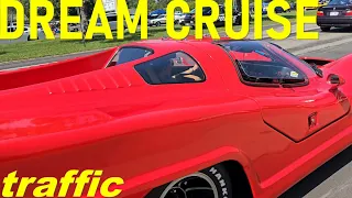Woodward Dream Cruise traffic 2023 classic car show week, hot rod old truck & odd ball automobiles