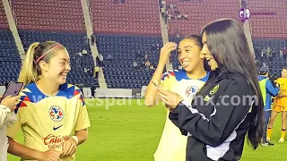 América femenil: Sabrina Enciso festejó con sus compañeras el triunfo ante Pumas