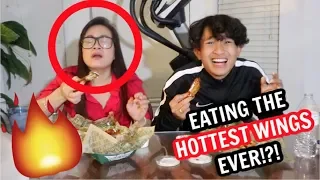I Tricked My Mom To Eat The HOTTEST WINGS EVER!?! (HILARIOUS)