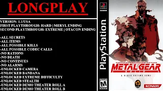 Metal Gear Solid [v1.1/USA] (PlayStation) - (Longplay | Hard/Extreme Difficulty | All Endings Path)