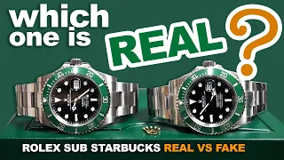 [ ENGLISH ] REAL VS FAKE ‼️ ROLEX SUBMARINER 126610LV STARBUCKS !!