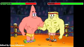 Spongebob vs. Patrick with healthbars