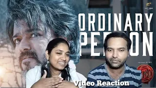 LEO - Ordinary Person Lyric Video Reaction | Thalapathy Vijay | Lokesh | Aniruth | Tamil Couple