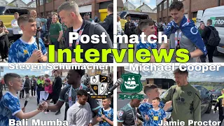 Post match interviews after Plymouth win league 1 title at Vale Park!!! Port Vale Vs Plymouth