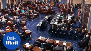 Protesters shouting interrupts Supreme Court Kavanaugh voting