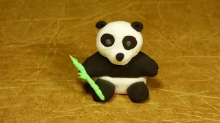 Plasticine panda