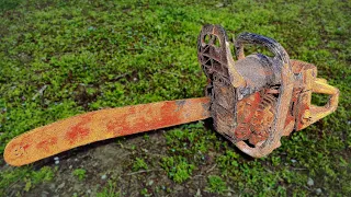 Restoration Rusty Gasoline ChainSaw | Restoring Petrol Chain Saw