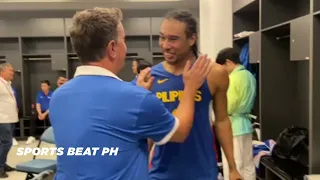 Gilas dugout celebration after winning Asian Games gold medal vs Jordan