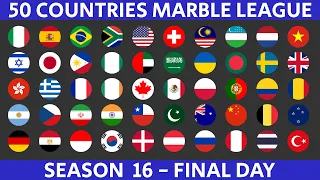 50 Countries Marble Race League Season 16 Day 10/10 !FINAL DAY! Marble Race in Algodoo