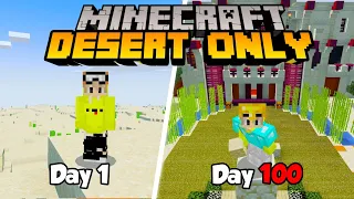 100 Hari di Minecraft Desert Only dan Ini Yang Terjadi ‼️