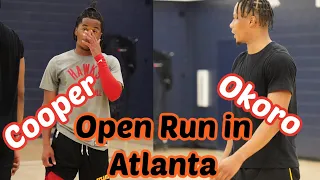 Sharife Cooper and Isaac Okoro go at it in open run