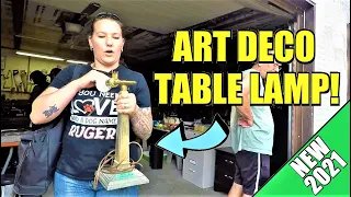 Ep341: WE FOUND AN ANTIQUE ART DECO BANKER'S LAMP AT THIS GARAGE SALE!