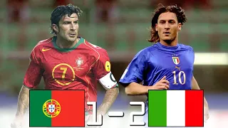 Portugal 1 - 2 Italy (Figo x Totti) ● Friendly 2004 | Extended Highlights & Goals