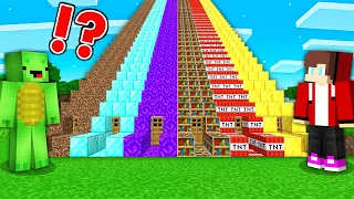 If Mikey & JJ Choose The WRONG STAIR, THEY DIE! - Minecraft Maizen