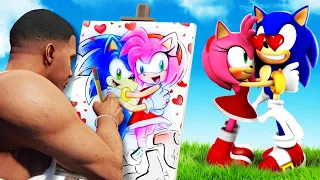 Do NOT Draw SONIC And AMY in GTA 5 (Movie)