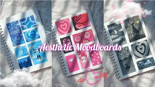 Aesthetic Moodboard Painting Ideas | Acrylic painting | 3 easy Moodboards | Moodboard compilation
