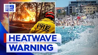 Fire warnings escalate as heatwave hits NSW, Queensland | 9 News Australia