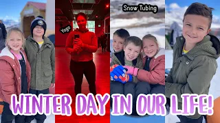 WINTER DAY IN OUR LIFE! It's our first time going snow tubing!