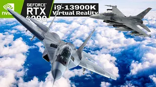 VR Dogfight Training || 1 F16 vs 4 MIG29 Bloody Furball || DCS World 2.8 VR *Multithreading