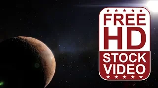 Free Stock Videos – space planets alien sun and planet rotating in deep space 3D animation