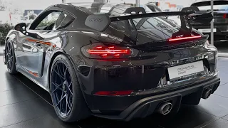 2023 Porsche Cayman GT4 RS Weissach Package (500 PS) - Sound Check & Visual Review! (4K)