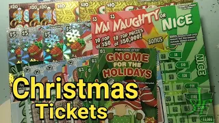 All the New Christmas Tickets.  Pa Lottery Scratch Tickets