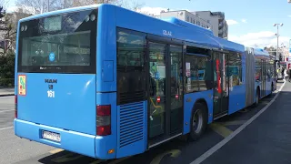 Buses & Trams Zagreb - ZET Terminal // Okretište autobusa i tramvaja Črnomerec, Zagreb Zapad ▶4K