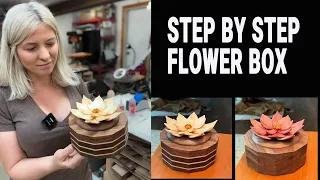 Mastering Woodcraft: DIY Flower Wooden Box Tutorial | Step-by-step Woodworking Guide