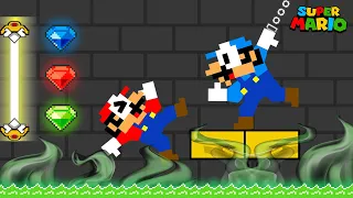 Can Mario HOT & Mario ICE Escape Watergirl and Fireboy Maze Mayhem ? Mario Game Animation