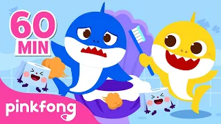 🛁 Hábitos Saudáveis do Bebê Tubarão | + Completo | Pinkfong, Bebê Tubarão! Canções para Crianças