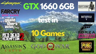 GTX 1660 6GB Test in 10 Games 1080p | GTX 1660 6GB GPU Review & Benchmark