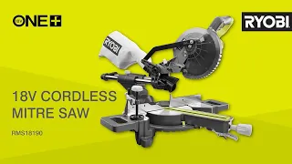 RYOBI® 18V ONE+™ Cordless 190mm Compound Sliding Mitre Saw [RMS18190]