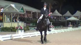 Juan Matute Jr. and Don Diego Ymas in FEI I-1 Freestyle at Friday Night Stars 2014 AGDF