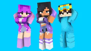 COUPLE DANCE DARLING OHAYO APHMAU CUTE FRIENDS NICO AND ZOEY - MINECRAFT ANIMATION #shorts