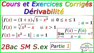 Dérivabilité - Cours et Exercices corrigés - 2Bac - [Partie1]