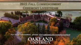 Fall 2022 Commencement; Saturday, December 17, 2022, 9am EST/14:00 UTC