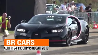 audi r s4 1300HP VS BUGATTI Chiron 2018