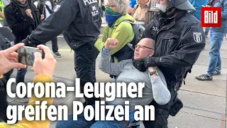 Randale bei Corona-Demo in Berlin und Brandanschlag auf das RKI