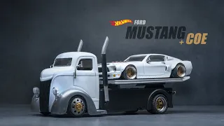 Hot Wheels Custom Ford Mustang Shelby GT350 & Ford Coe Tow Truck