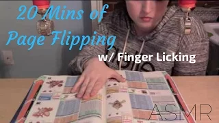 [ASMR] Page Flip Friday: 20 Mins of Relaxing Page Flipping w/Audible Finger Licking