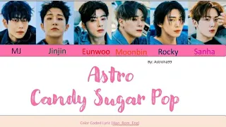Astro Candy Sugar Pop Color Coded Lyric (Han_Rom_Eng) #mj #jinjin #eunwoo #moonbin #rocky #sanha
