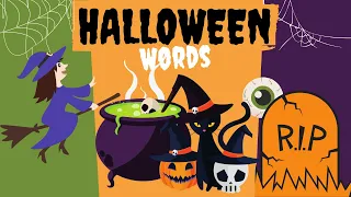 Halloween Words | Learn Halloween Words | Kids Vocabulary | Flashcards (Educational Video for Kids)