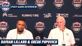 Damian Lillard and Gregg Popovich on Team USA's Loss to Australia | Post-Game Interview