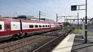 Spot à Saint Denis RER D, Transilien H, TGV Inoui, TER, Thalys, Eurostar et Intercités