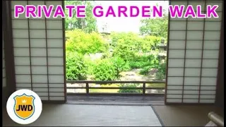 Japan Walk - Private Residence Japanese Garden Walking Tour with Japanese Iris flower